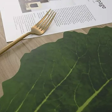Sogaml 4 PCS Cabbage Leaf Placemats - Unique and Eco-Friendly