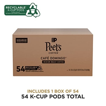 Delight in Peet's Café Domingo Medium Roast K-Cup Pods 54 Count
