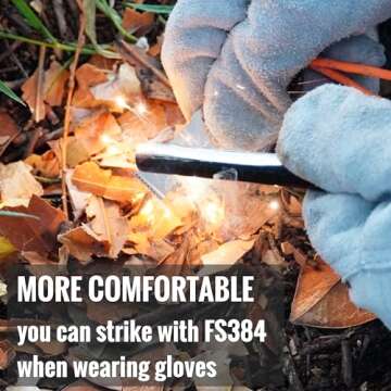 FERROFIRE FS384 Classic Ferro Rod Fire Starter