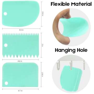 SURDOCA Cake Scraper Set - Perfect for Professional Baking