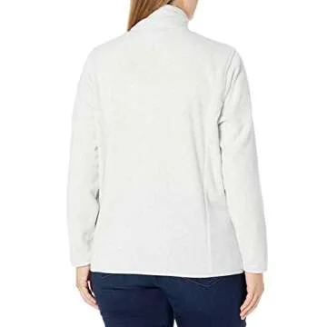 Amazon Essentials Women's Classic-Fit Full-Zip Polar Soft Fleece Jacket (Available in Plus Size), Light Grey Heather, Small