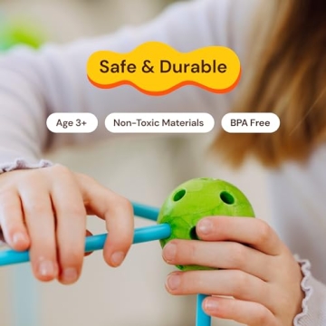 PLAYVIBE 130 PCS Kids Fort Building Kit for Creative Play