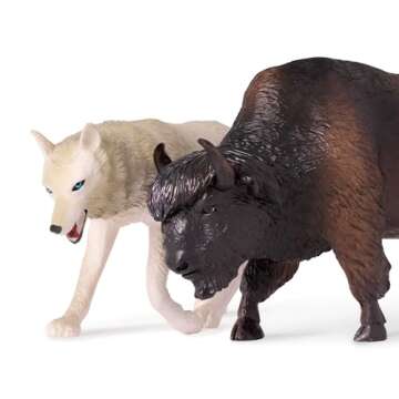 Terra by Battat – Wild Animal Figurines – 6 North American Animals – Bears, Wolf, Moose & More – Animal Toys For Kids – 3 Years + – North American Animals Set 2