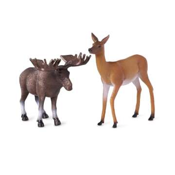 Terra by Battat – Wild Animal Figurines – 6 North American Animals – Bears, Wolf, Moose & More – Animal Toys For Kids – 3 Years + – North American Animals Set 2