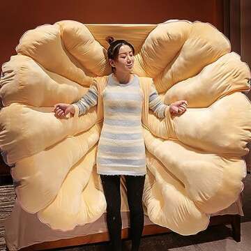 3D Wearable Ocean Princess Seashell Decorative Sea Animal Pillow Large Clam Shell Throw Pillows Soft Velvet Insert Decorative Pillow Cushion Floor Pillow for Couch Bed Living Room(79IN, Pink)