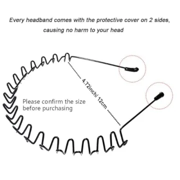 WantGor Metal Headbands 2 Pack Stylish Unisex Hair Accessories