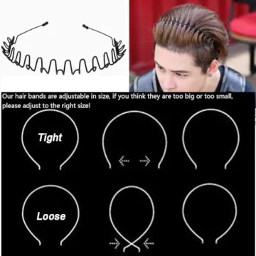 WantGor Metal Headbands 2 Pack Stylish Unisex Hair Accessories