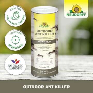 Neudorff Ant Killer 1 lb - Safe for Gardens, Effective for Homes