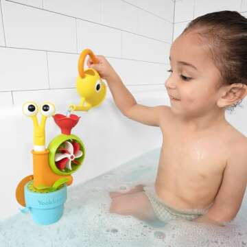 Yookidoo Toddler Baby Bath Toy (Ages 1-3) Pop-up Snail Sprinkler - Garden Adventure Set with Waterin...