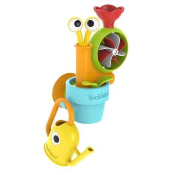 Yookidoo Toddler Baby Bath Toy (Ages 1-3) Pop-up Snail Sprinkler - Garden Adventure Set with Watering Can (Mold Free) Attach to Any Tub or Shower Fun for Bath time - Great for Boys,Girls,& Kids