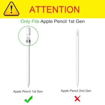 Fintie 3 Pieces Silicone Bundle Compatible with Apple Pencil 1st Generation, Soft Protective Cover A...