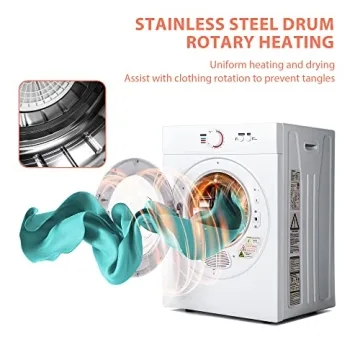 Euhomy 1.8 cu. ft. Compact Clothes Dryer for Small Spaces