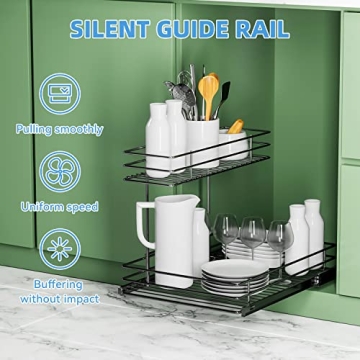 G-TING 2-Tier Sliding Organizer for Kitchen Storage under Sink