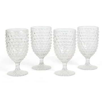 Martha Stewart Chauncey 14.2 oz Hobnail Glass Tumblers