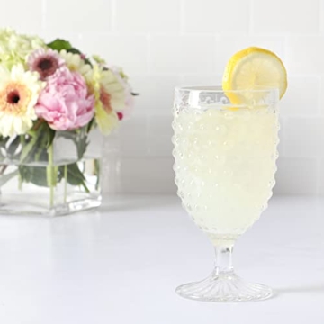 Martha Stewart Chauncey 14.2 oz Hobnail Glass Tumblers