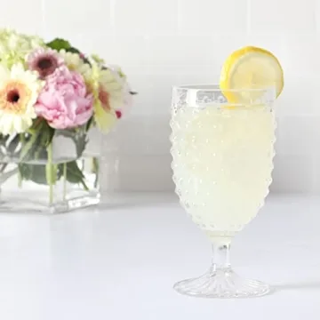 Martha Stewart Chauncey 14.2 oz Hobnail Glass Tumblers