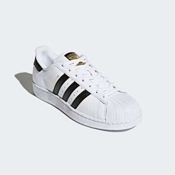 adidas Originals mens Super Star Sneaker, White/Black/White, 11 US