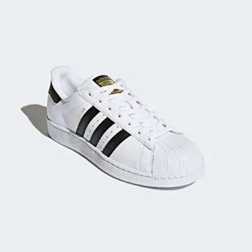 adidas Originals mens Super Star Sneaker, White/Black/White, 11 US