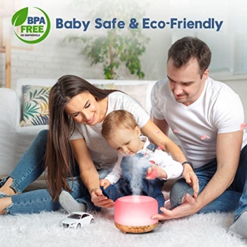 YIKUBEE Essential Oil Diffuser with Remote Control 500ml