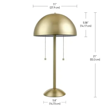 Globe Electric Haydel Lamp - Dual Control Matte Brass