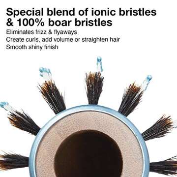 Olivia Garden EcoHair Combo Vent Round Bamboo Hair Brush EH-COV34 (2 5/8")