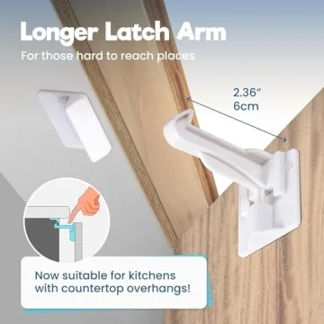 Upgraded Invisible Baby Proofing Cabinet Latch Locks 10 Pack
