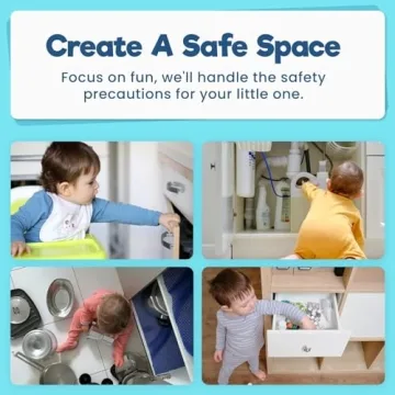 Upgraded Invisible Baby Proofing Cabinet Latch Locks 10 Pack