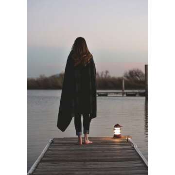 Barebones Forest Lantern – Red, Vintage Rechargeable LED Lantern with Adjustable Brightness – Battery Operated Camping Light for Outdoor Adventures, Backyard Gatherings, and Emergency Use