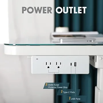 AIMEZO Standing Desk with Glass Top & Wireless Charging