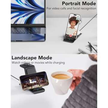 HATALKIN 3 in 1 Wireless Charging Station Compatible for Apple Products Multiple Devices Charger for Apple Watch ultra 10 9 8 7 SE 6 5 AirPods Pro iPhone 16 15 14 13 12 Pro Max/X/XS Fast Charger Stand