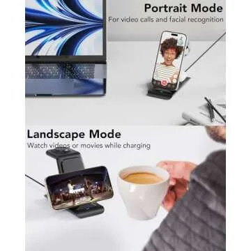 HATALKIN 3 in 1 Wireless Charging Station Compatible for Apple Products Multiple Devices Charger for Apple Watch ultra 10 9 8 7 SE 6 5 AirPods Pro iPhone 16 15 14 13 12 Pro Max/X/XS Fast Charger Stand