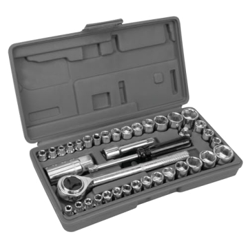 Performance Tool W1173 SAE/Metric 40-Piece Socket Set for Mechanics and DIYers