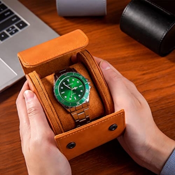 Premium Leather Travel Watch Case - Mr.Okay Single Watch Case