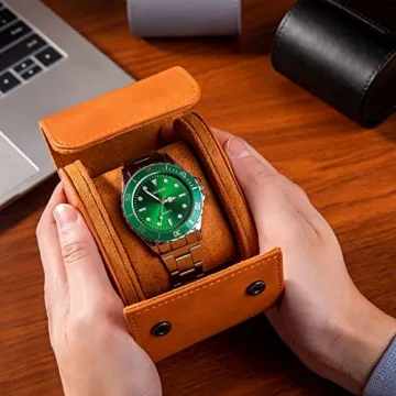 Premium Leather Travel Watch Case - Mr.Okay Single Watch Case