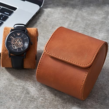 Premium Leather Travel Watch Case - Mr.Okay Single Watch Case