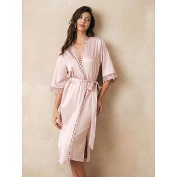 AW BRIDAL Long Bridesmaid Robes - Satin Wedding Robes
