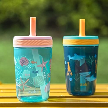 Zak Designs Kelso Tumbler Set for Kids - Leak Proof & Fun