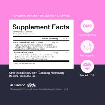 Obvi Burn Elite | Supports Metabolism Boost, Energy, and Focus | Supplement with Collagen and Green ...