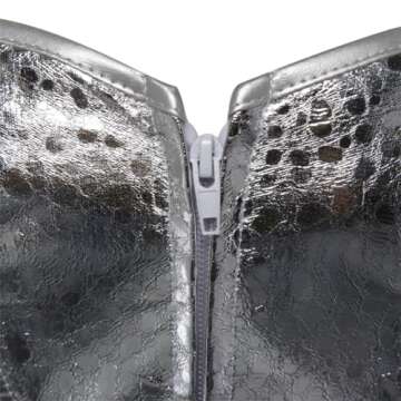 Kranchungel Women's Punk Rock Faux Leather Corset Retro Goth Waist Cincher Basque Bustier Large Silver