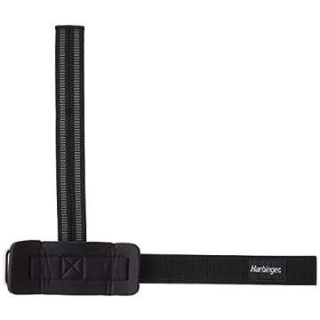 Harbinger 360531 Big Grip No-Slip Nylon Lifting Straps with DuraGrip (Pair), Pro, Black, 11.5 inches