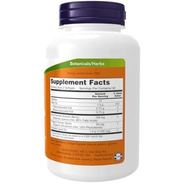 NOW Foods Supplements, Pygeum & Saw Palmetto with Pumpkin Seed Oil, Men's Health*, 120 Count(Pack of...