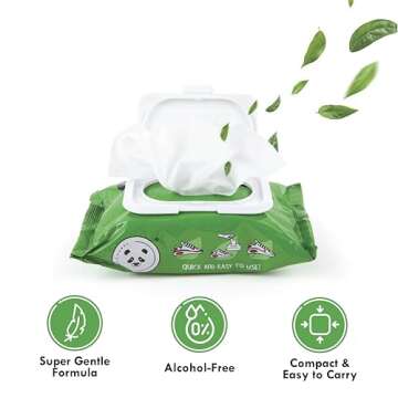 Shoe Cleaning Wipes. Panda Shoe Wipes. Removes Dirt, Grime, Dust & More! Clean Sneakers Quick Wipes for Sneakers. Clean Kicks In a Swipe! Great For Sneaker Heads & Kids Shoes! (3 Pack)