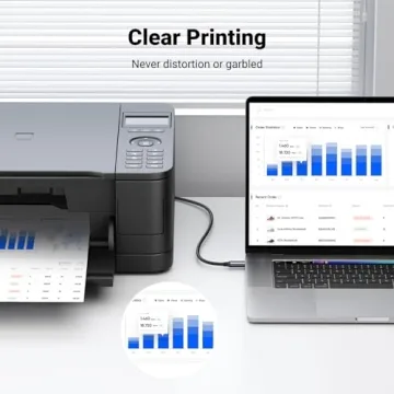 UGREEN USB B to USB C 3 FT Printer Cable, Nylon USB B to C Cord for MacBook Pro/Air, MIDI Cable Comp...