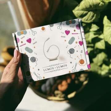 Lumos Knitting Light, Crafter Light Around Neck for Knitters and Crocheters, 3 Colors & Adjustable B...