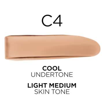 L'Oreal Paris True Match Super-Blendable Foundation, Medium Coverage Liquid Foundation Makeup, C4, L...