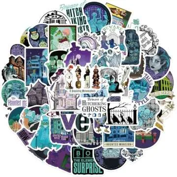 50 Unique Waterproof Haunted Mansion Stickers for Everyone