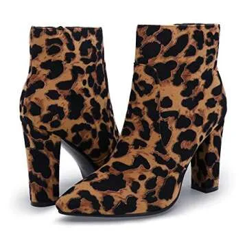 IDIFU Women's Stylish Pointed Toe Ankle Booties