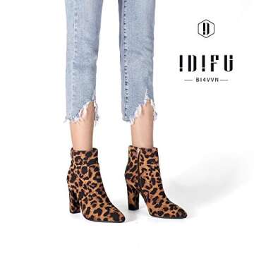 IDIFU Women's Stylish Pointed Toe Ankle Booties