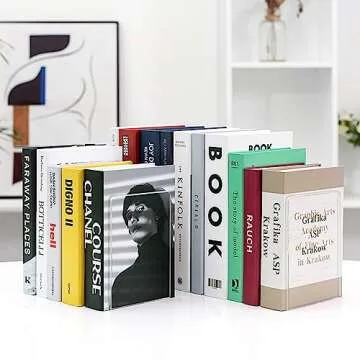 HappyHapi Book Ends, Acrylic Bookends, Clear Book Holders for Shelves, Book Organizer with 24 Pcs Silicone Non-Slip Mats for Library Office School (5 * 5 * 7.3 inch 3mm Thickness 3 Pairs/ 6 Pcs)