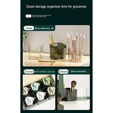 Stackable Wall-Mounted Storage Organizer Bins - Clear